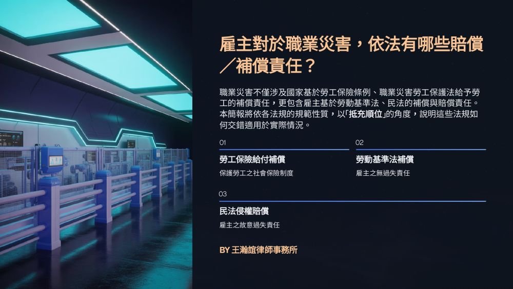 ／墨新聞／轉載、引用本所文章 【雇主對於職業災害，依法有哪些賠償／補償責任？】