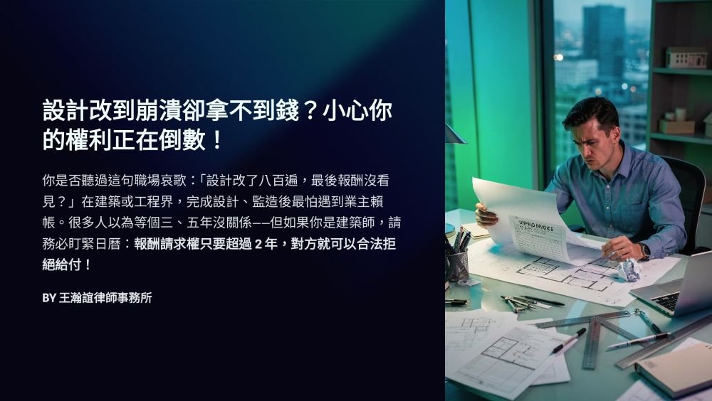 【📌設計改到崩潰卻拿不到錢？小心你的權利正在倒數！】